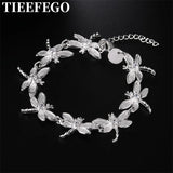 925 Silver Bracelet Set with Zirconium Diamond for Women