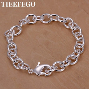 925 Silver Hot Chain Men Women Jewelry High Bracelet