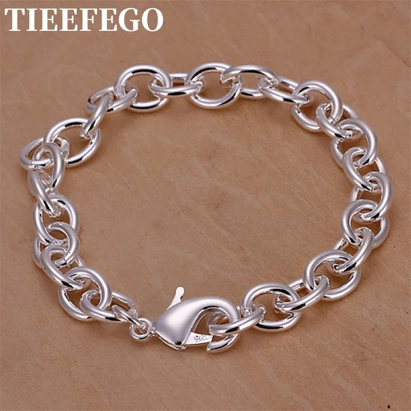 925 Silver Hot Chain Men Women Jewelry High Bracelet