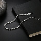 925 Silver Geometric Twist Chain Bracelet Wedding Jewelry Gift