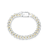925 Silver 10mm Chain Wedding Bracelet Charm Gift