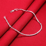 925 Silver Snake Chain Bracelet Wedding Jewelry Christmas