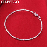 925 Silver Snake Chain Bracelet Wedding Jewelry Christmas