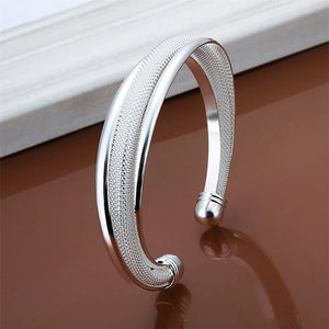 925 Silver Women Lady Wedding Retro Bracelet Jewelry