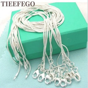 925 Silver 10pc 16-30" 1.2mm Snake Chain Necklace Jewelry