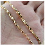 925 Sterling Silver 18K Chain Necklace Wedding Jewelry