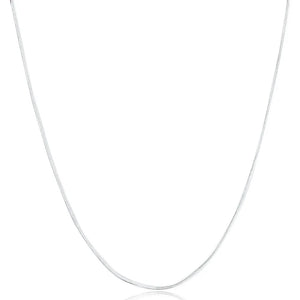 925 Silver 2MM Flat Snake Chain Necklace 16-30 Inch
