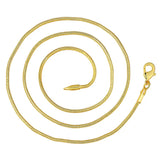 925 Sterling Silver 18k Snake Necklace 2mm Wedding Jewelry