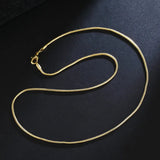 925 Sterling Silver 18k Snake Necklace 2mm Wedding Jewelry