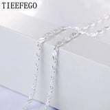925 Silver 2mm Charm Chain Necklace For Wedding Party