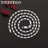 925 Sterling Silver 2mm Charm Chain Necklace for Wedding Party