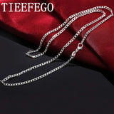 925 Silver 2MM Full Sideways Chain Necklace - Wedding Gift