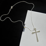 925 Silver 18" Cross Pendant Necklace Wedding Party Jewelry Gift