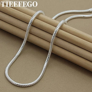 925 Silver Snake Chain Necklace 1-3MM 16-30 Inch