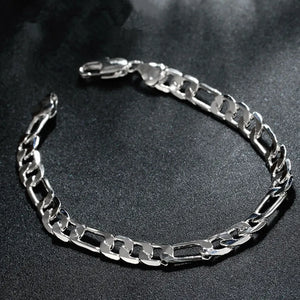 925 Silver 4mm/6mm Classic Bracelet Wedding Engagement Party Jewelry