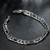 925 Silver 4mm/6mm Classic Bracelet Wedding Engagement Party Jewelry