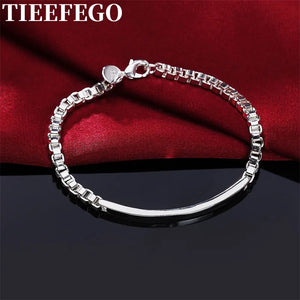 925 Sterling Silver 5mm 8 Inch Bracelet with Middle Star Design