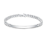 925 Sterling Silver 5mm 8 Inch Bracelet with Middle Star Design