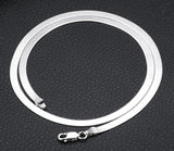 925 Silver 5mm Full Sideway Necklace 8/18/20/22/24 Inch Chain