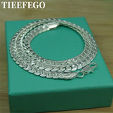 925 Sterling Silver 5mm Sideway Necklace Chain for Wedding & Engagement