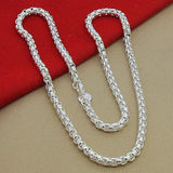 925 Silver 5mm Round Box Chain Necklace 18/20/24 Inch