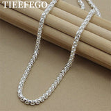 925 Silver 5mm Round Box Chain Necklace 18/20/24 Inch
