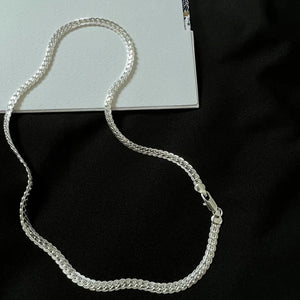 925 Silver 5mm Side Chain Necklace For Men Women