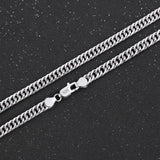 925 Silver 6MM Chain Necklace Men's Ladies Glamour Wedding Party Gift
