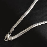 925 Silver 6mm Side Chain Necklace for Wedding Engagement