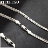 925 Silver 6mm Side Chain Necklace for Wedding Engagement