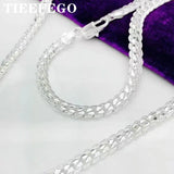 925 Sterling Silver 6mm Side Chain Necklace for Men & Women