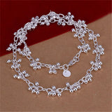 925 Silver Bead Necklace Women Party Wedding Jewelry