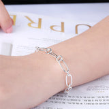 925 Sterling Silver Bracelet Chain Classic Wedding Gift Charm Jewelry
