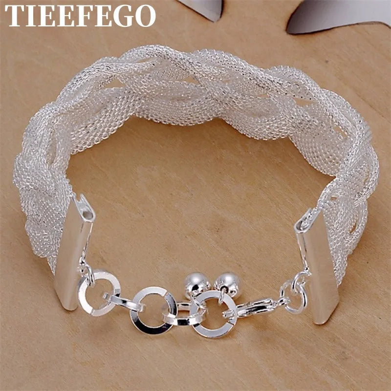 925 Sterling Silver Bracelet Stylish Women's Chain