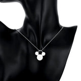 925 Silver Mickey Pendant Necklace for Women, Gift Jewelry