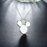 925 Silver Mickey Pendant Necklace for Women, Gift Jewelry