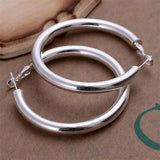 925 Silver Earrings Women's Round Jewelry