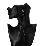 925 Silver Earrings Ladies Drop Cross Hook Party Wedding Jewelry