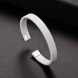 925 Silver Mesh Bangle Cuff Bracelet Jewelry