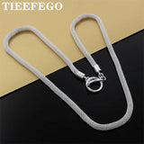 925 Silver Korea Mesh Chain Necklace Ladies Wedding Jewelry Gift