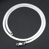 925 Silver Necklace 4mm Snake Chain Couple Jewelry