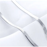 925 Silver Necklace 4mm Snake Chain Couple Jewelry