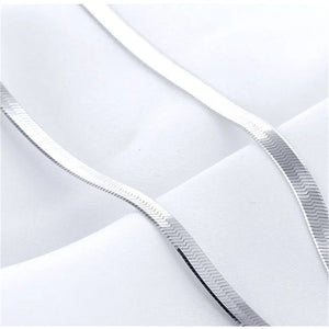 925 Silver Snake Chain Necklace 4mm Couples Jewelry