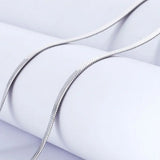 925 Silver Snake Chain Necklace 4mm Couples Jewelry