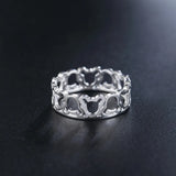 925 Silver Mickey Ring Women Wedding Engagement Party Gift Charm Jewelry