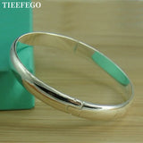 925 Silver Open Bangles for Wedding Engagement Party