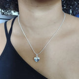 925 Silver Heart Pendant Necklace 16-30 Inch Chain Women Wedding Jewelry