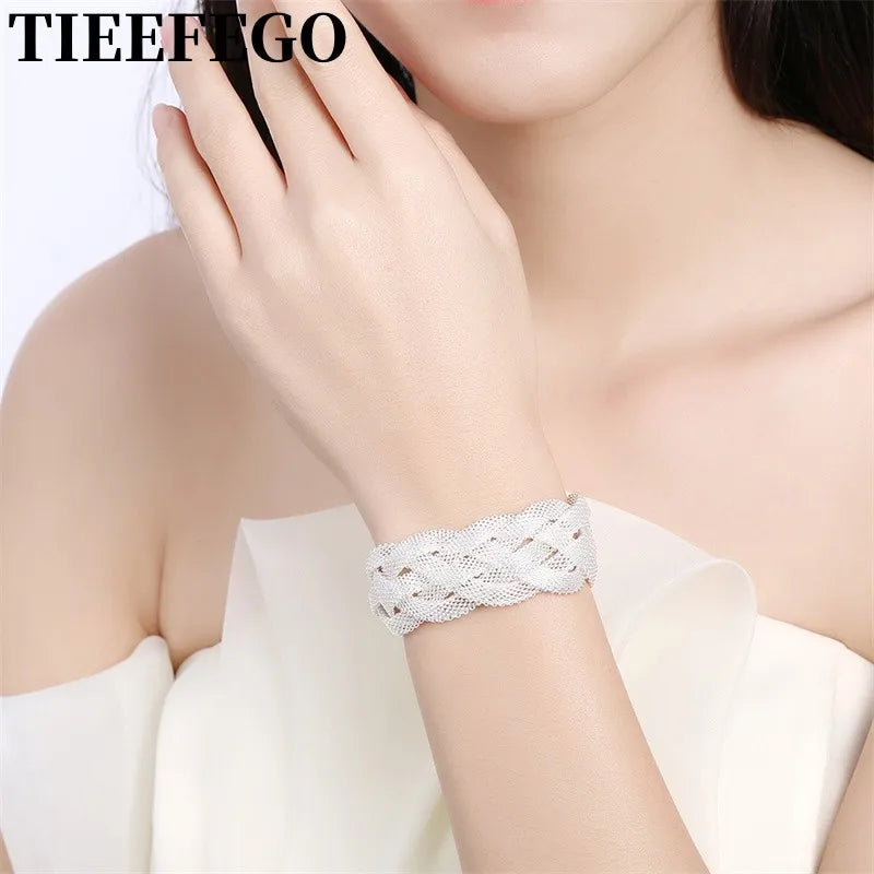 925 Silver Women's Bracelet Mesh Chain Small Fresh Jewelry Wedding Gift