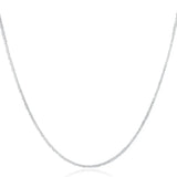925 Silver 2MM Sideways Chain Necklace 16-30 inches