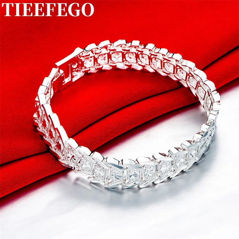 925 Silver Chain Bracelet High Classic Wedding Jewelry